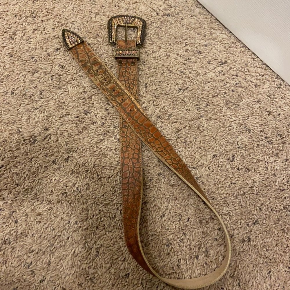 Women’s Leatherock Brand Tan Embellished Belt L 36